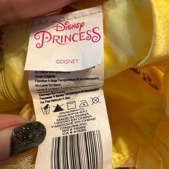 Disney Princess Belle Dress/Costume Size Small with matching Disney Doll - Picture 5 of 15